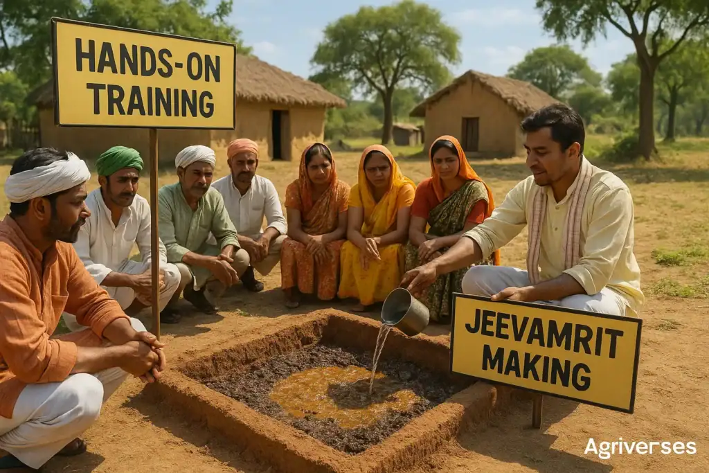 Top Organic Farming Courses in India – Online, Offline and Government in 2025 5 Farmers learning organic composting in a live training session