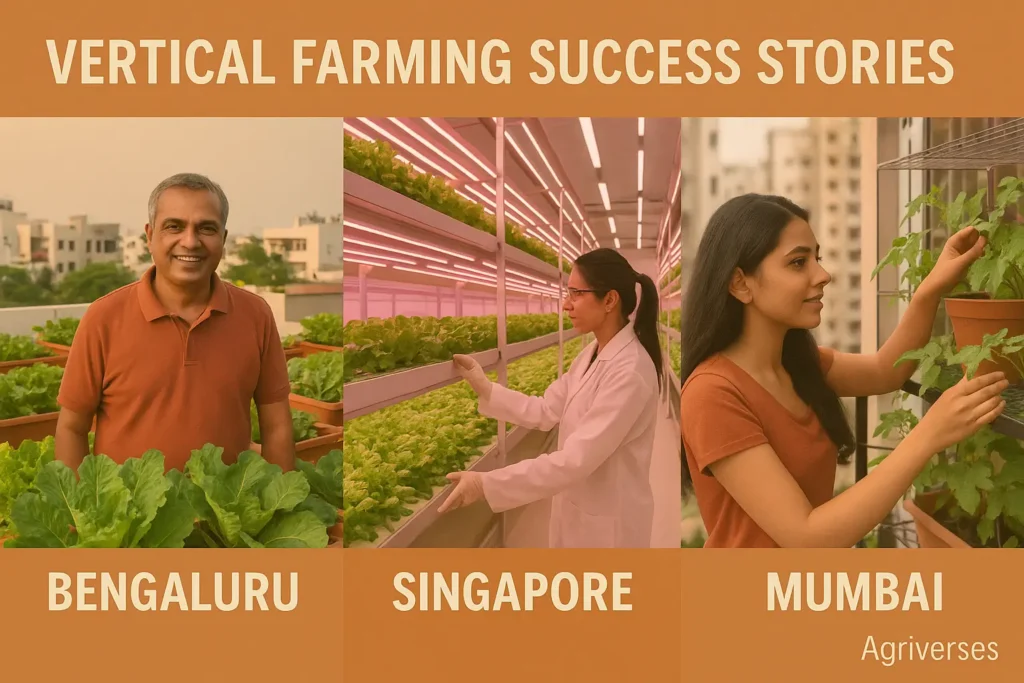 Vertical Urban Farming – A Modern Solution for City Life 4 Success stories from Bengaluru, Singapore, and Mumbai in vertical farming