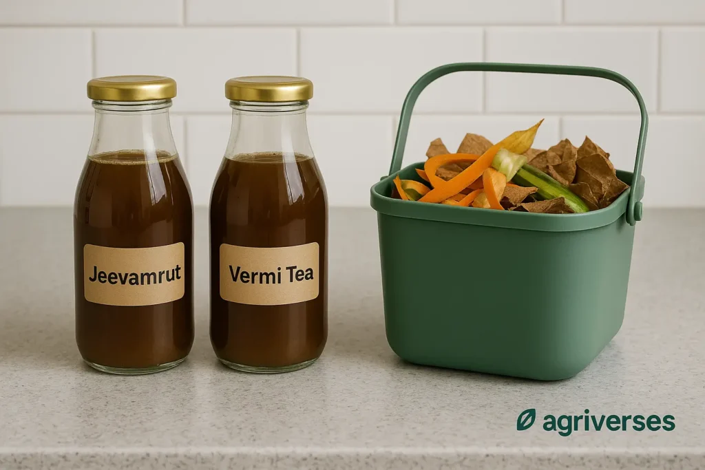 Beginner’s Guide to Vertical Farming at Home in 2025 5 Homemade liquid fertilizers and compost for organic vertical gardening.